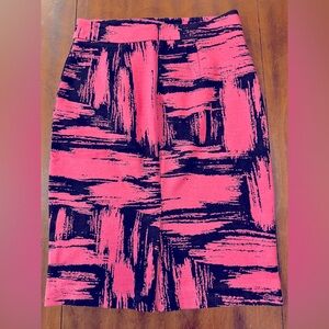 Abstract Pink and Black Women's Skirt